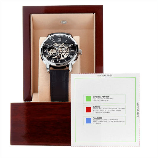 Men's Openwork watch Template/Etsy