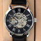 Gift for Husband / Partner, Luxury men's Openwork watch, present from Wife / Partner.