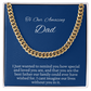Gift to husband from wife, Cuban Link Chain necklace, for Father's day, Birthday, Christmas, Anniversary 4V