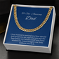 Gift to husband from wife, Cuban Link Chain necklace, for Father's day, Birthday, Christmas, Anniversary 4V
