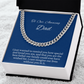 Gift to husband from wife, Cuban Link Chain necklace, for Father's day, Birthday, Christmas, Anniversary 4V