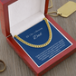 Gift to husband from wife, Cuban Link Chain necklace, for Father's day, Birthday, Christmas, Anniversary 4V