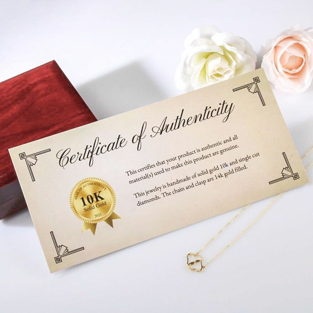 To my Beautiful Soulmate, Solid gold and Diamond Necklace